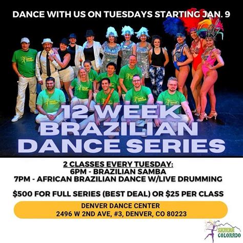 12 Week Brazilian Dance Series Denver Dance Center 16 January 2024