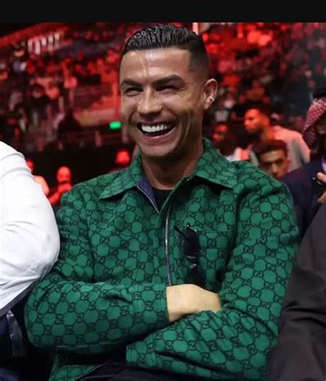 Ronaldo Gucci Green Leather Jacket