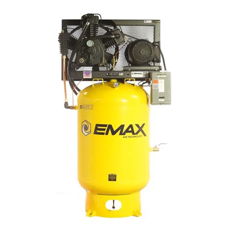 EMAX E450 Series 10HP 3 Cylinder Air Compressor 120 Gallon 3 Phase