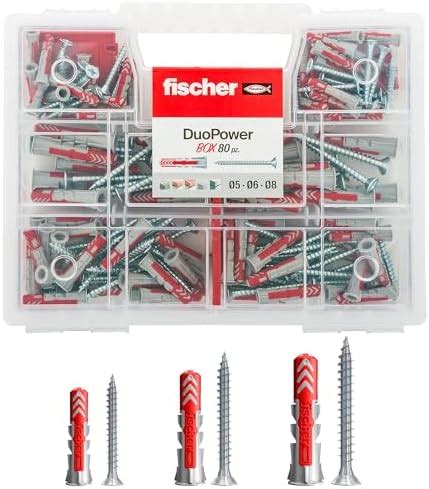 fischer Assortiment de 80 Chevilles DuoPower Tous matériaux avec vis