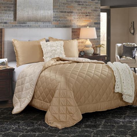 Donna Sharp Champagne Modal 3 Piece Gold Polyester Queen Comforter Set