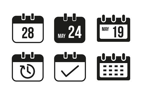 Calendar Icon Set Graphic By NinjaStudio Creative Fabrica