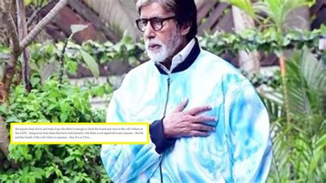 Amitabh Bachchan Shares His Latest Health Update The Injuries Heal