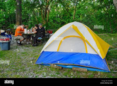 Camping At Ohiopyle State Park Recreation Area In Southern Pennsylvania