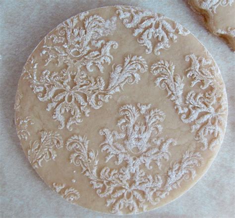 Engraved Rolling Pin Embossed Damask Cookie Stamp Damascus Etsy