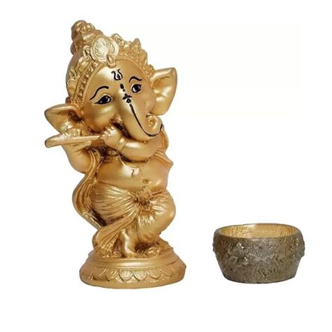 Golden Polyresin Ganesh Statue 8 X 14 X 6 5 Cm At Rs 110 In Jaipur