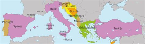 Topografie Groep Zuid Europa Landen Leer De Landen In Zuid