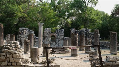 Butrint or Butrinto Ruins of the Great Basilica in Butrint National ...