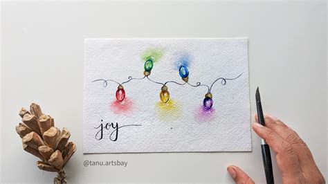 Christmas Lights Watercolour Painting - HNDMD Blog