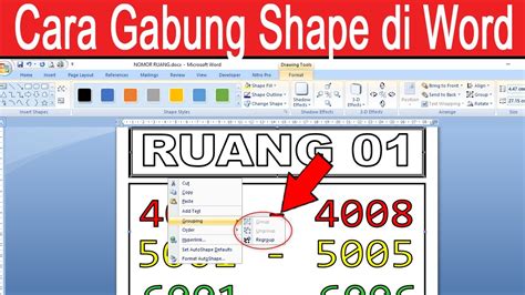 Cara Menggabungkan Shape Atau Grouping Di Word YouTube