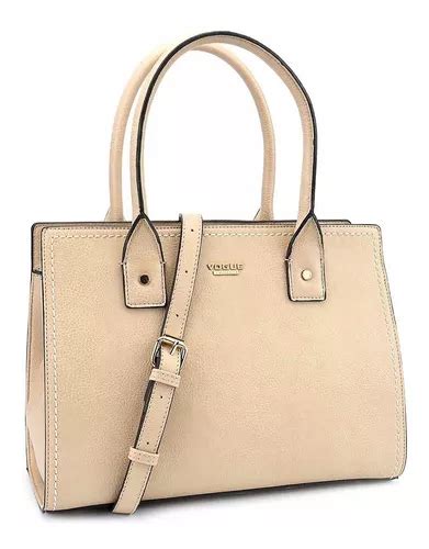 Bolso De Mano Vogue Nude Para Mujer Con Correa Cruzada Original