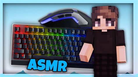 Satisfying Keyboard Mouse ASMR Sounds HANDCAM Pika Network Bedwars