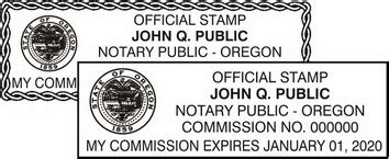 Electronic Oregon Notary Seal