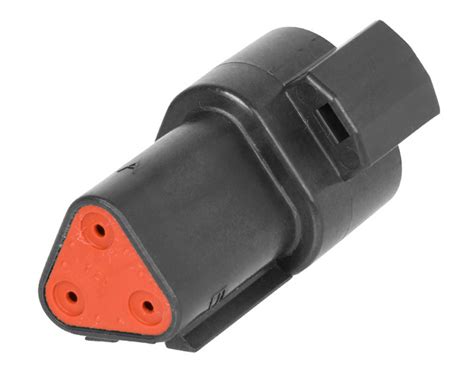 Deutsch Dt Series Way Receptacle Connector Black Dt P E