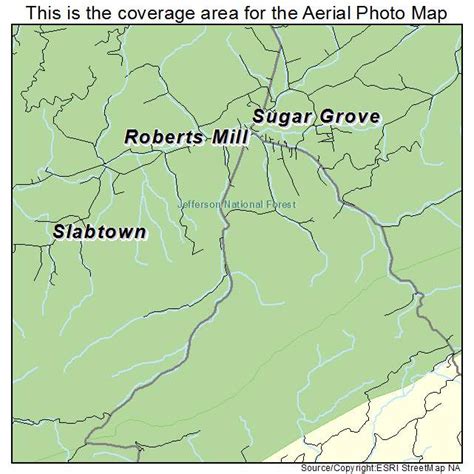 Aerial Photography Map of Sugar Grove, VA Virginia