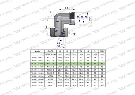 Kolanko Hydrauliczne Metryczne Ab M X L Xevw Wary Ski