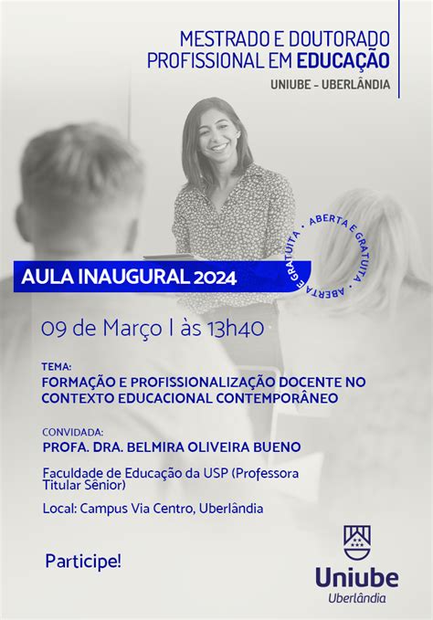 Foto De Convite Para Evento Sobre Aula Inaugural Mestrado E Doutorado