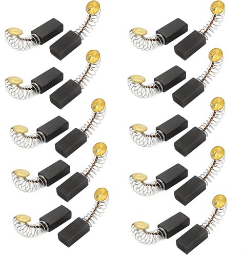 Uxcell 10 Pairs 14mm X 7mm X 5mm Cb56 Carbon Brushes For Electric Drill Motor