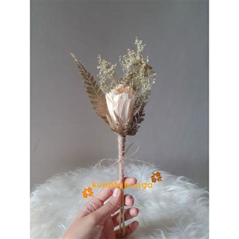 Jual Buket Bunga Kering Aesthetic Rangkaian Dried Flower Kelobot