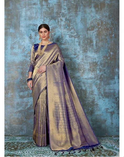 Dhanvi Clothing Wedding Wear Soft Weaving Silk Saree M With