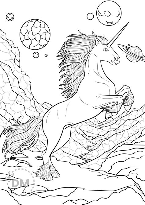 Unicorn Pictures To Print And Colour