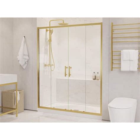 Anzzi Romance Series 60 In X 70 In H Sliding Framed Shower Door In