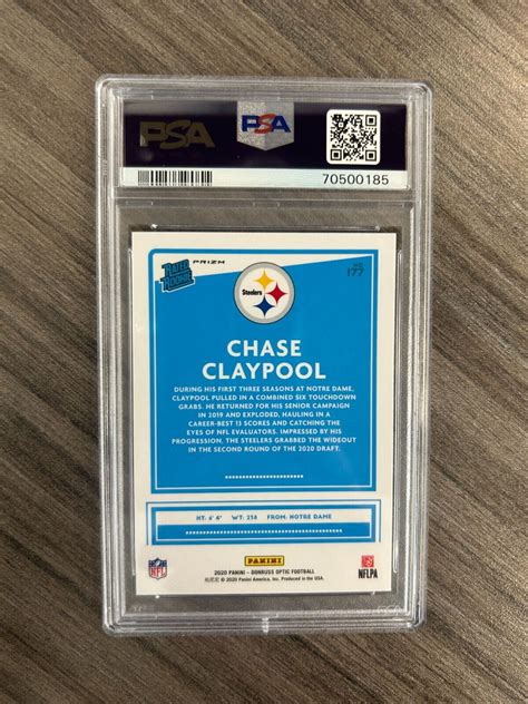 Chase Claypool 2020 Panini Donruss Optic Blue Hyper RC PSA 9 EBay