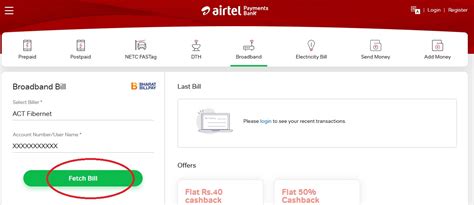 Airtel Payments Bank Pay Broadband Bill Online Status Check