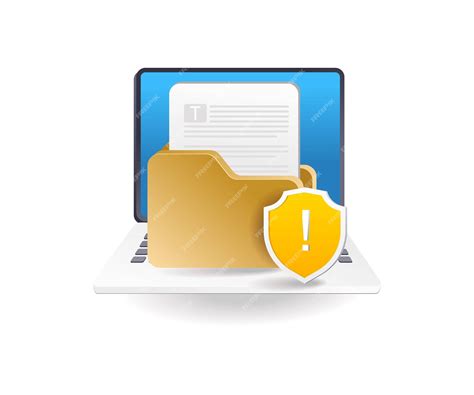 premium vector computer security folder