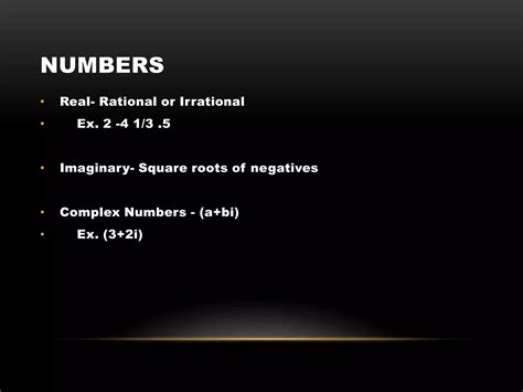 Imaginary Numbers Ppt