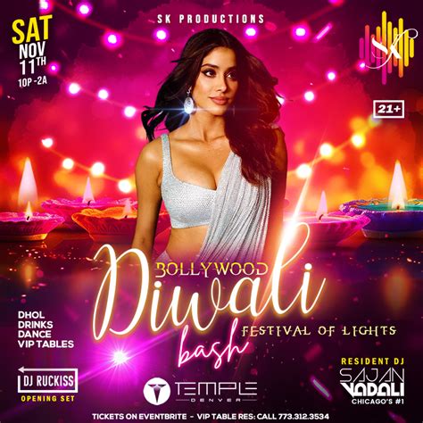 Bollywood Diwali Bash Festival Of Lights Tickets At Temple Nightclub