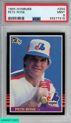 Donruss Pete Rose Montreal Expos Psa Mint Ebay