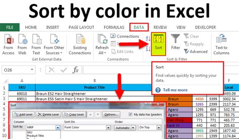 Sort By Color In Excel Examples How To Sort Data With Color