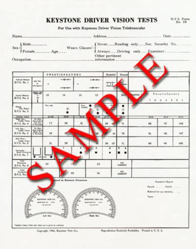 DVS No 10 Driver Test Form