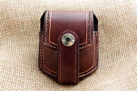 Handmade Brown Leather Pocket Fob Watch Pouch Etsy