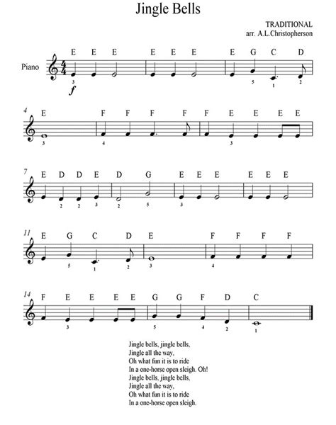 Printable Piano Sheet Music For Beginners