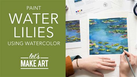 Monets Water Lillies Watercolor Painting Tutorial By Sarah Cray Of