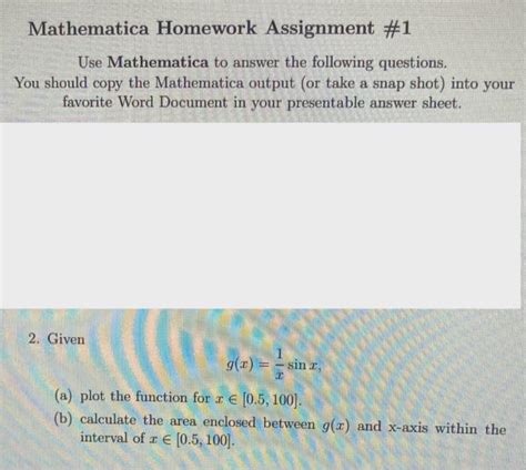 Solved Mathematica Homework Assignment 1 Use Mathematica