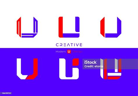 U Logo Alphabet Design Stock Illustration - Download Image Now - Letter ...