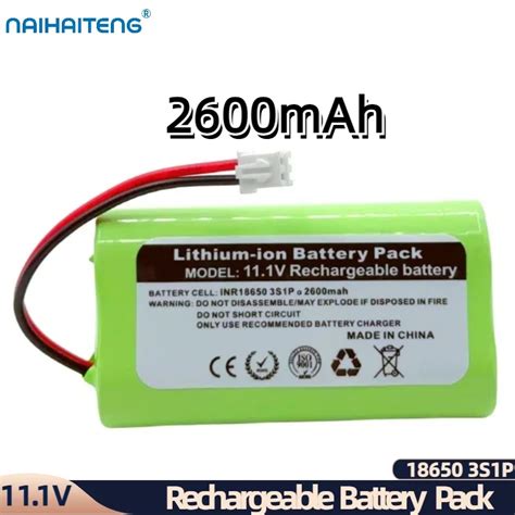 11 1V 10 8V 2600mAh 18650 3S1P Rechargeable Li Ion Battery Pack For