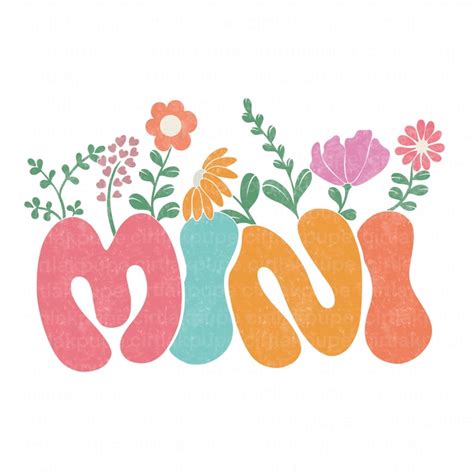 Mama Mini PNG Matching Mama Mini Retro Mama Png Flower Mom Png