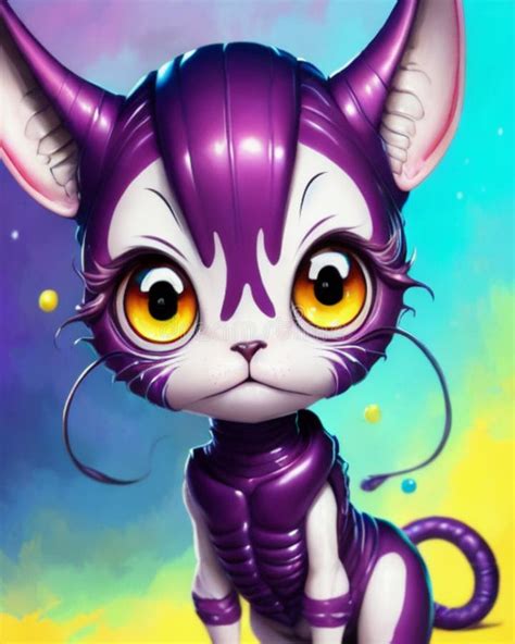 Cute Armored Cat Looks Cute Stock Illustration Illustration Of