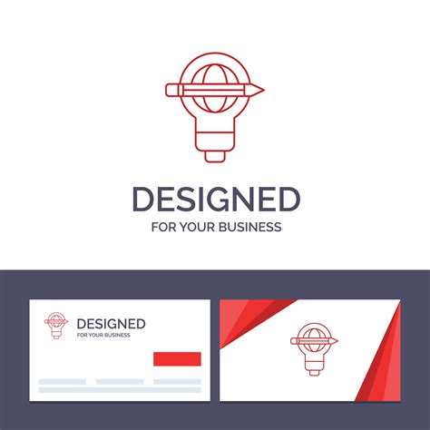 Creative Business Card and Logo template Success Pen Globe Bulb Light ...