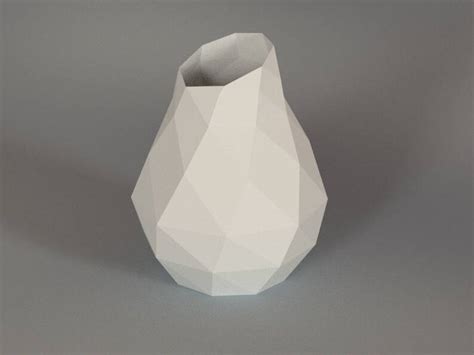 Printable Diy Template Pdf Vase Low Poly Paper Model 3d Etsy