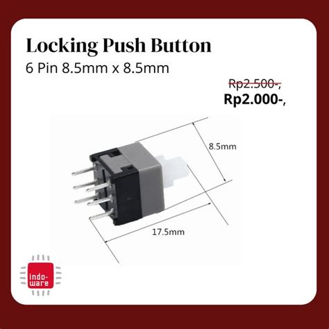 Jual Tactile Switch Self Locking Micro Push Button Mm X Mm