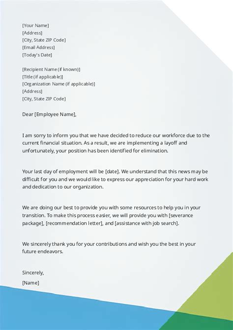 Sample Layoff Letter To Employees