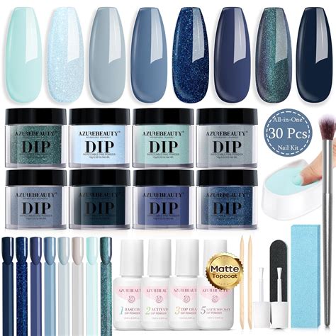 Amazon AZUREBEAUTY 30Pcs Dip Powder Nail Kit Starter With Nail