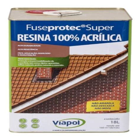 Resina Fuseprotec Super Viapol L Brilhante Resina Acr Lica