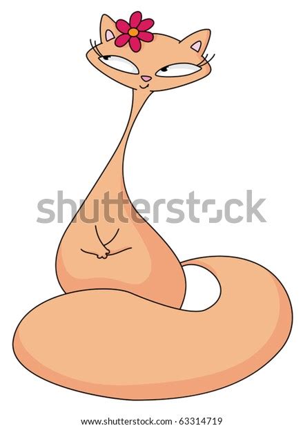 Illustration Beauty Cat Stock Vector Royalty Free 63314719 Shutterstock