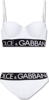 Dolce Gabbana Logo Waistband Half Cup Bikini Set Shopstyle Two